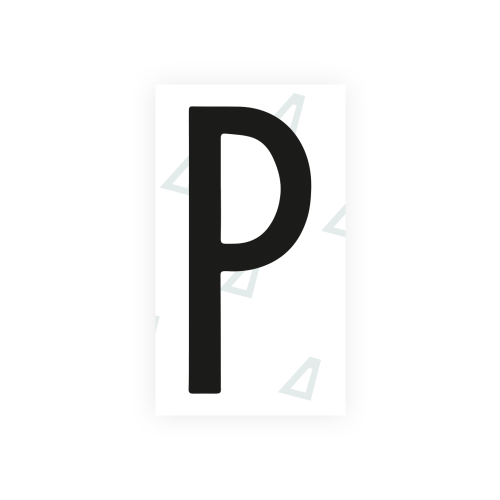 Nanofilm Ecoslick™ for mexican license plates - Symbol "P" 