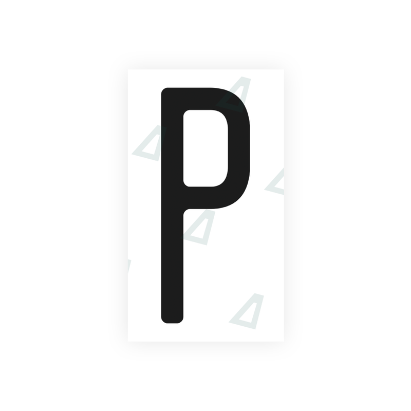 Nanofilm Ecoslick™ for US (Washington) license plates - Symbol "P"
