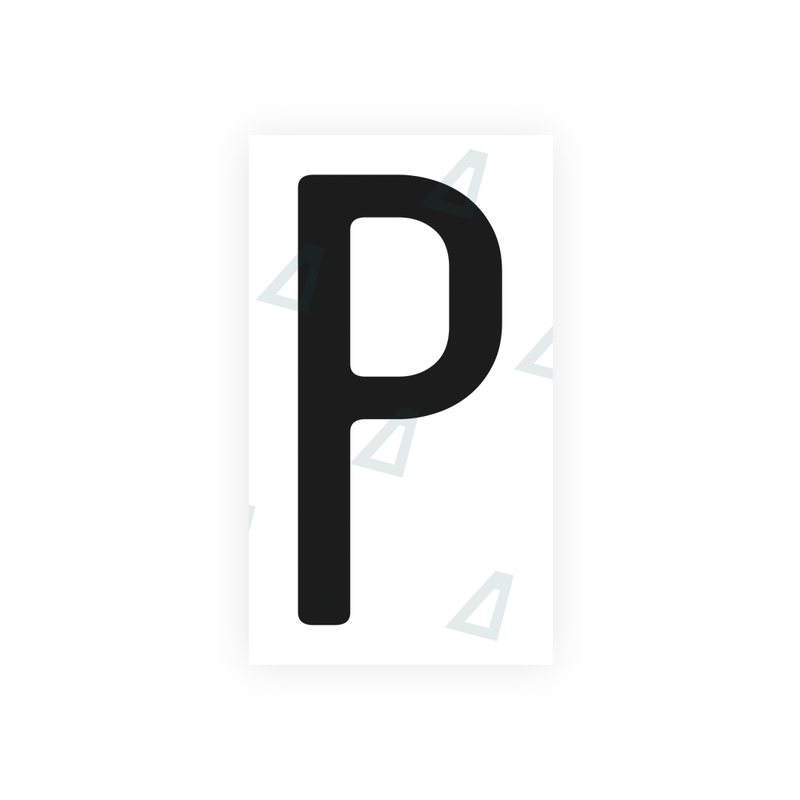 Nanofilm Ecoslick™ for US (California) license plates - Symbol "P"