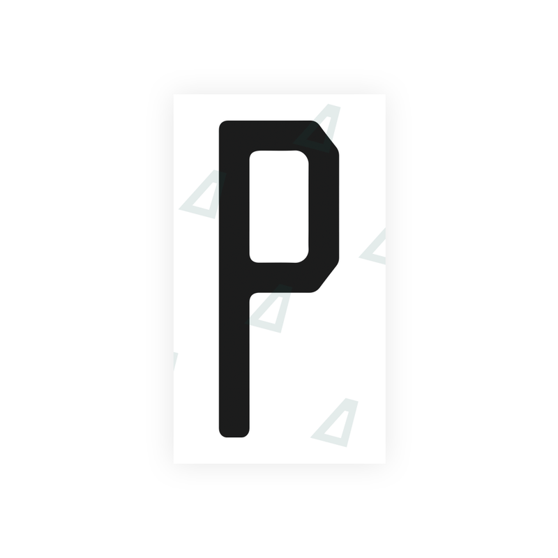 Nanofilm Ecoslick™ for US (Pennsylvania) license plates - Symbol "P"