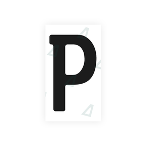 Alite sticker for Argentine license plates - "P" symbol 