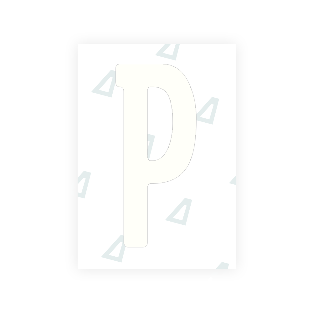 Pegatina Letra P - Guatemala (2021 - versión actual)