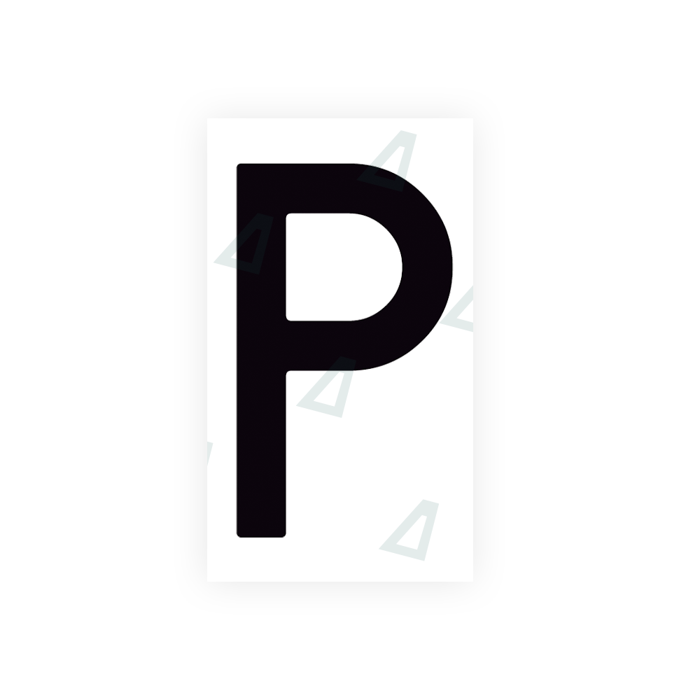 Nanofilm Ecoslick™ for Spanish license plates - Symbol "P" 