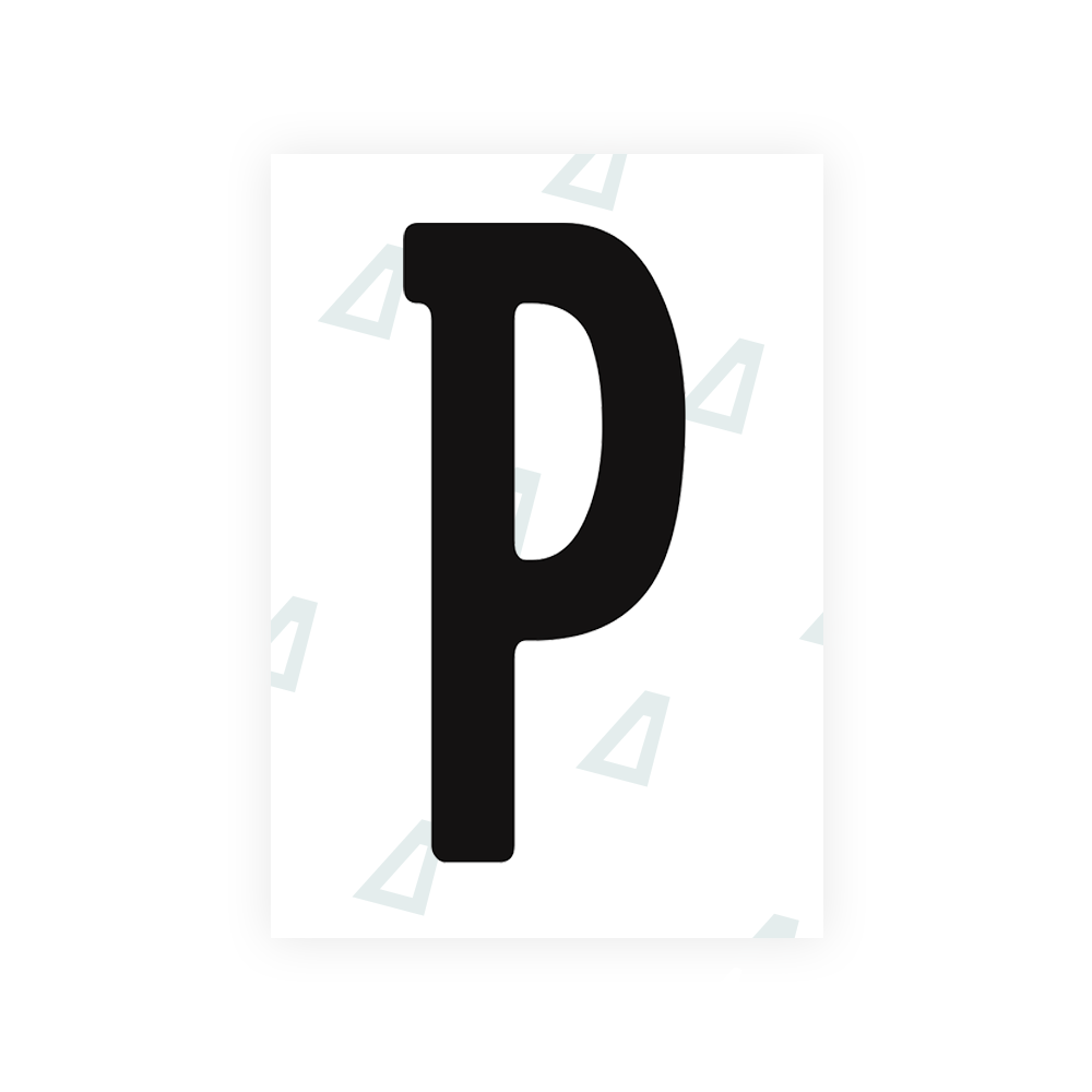 Adhesivo para matrículas de Peru - Símbolo "P"