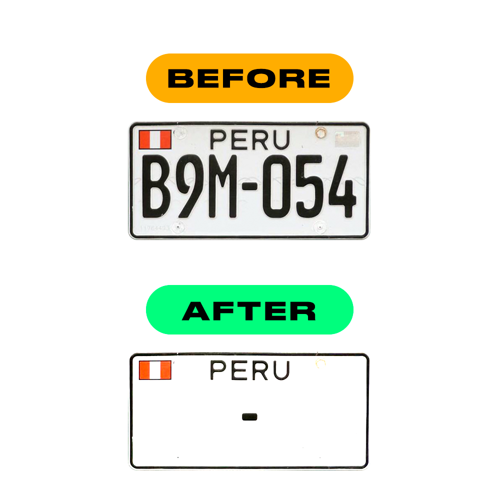 Adhesivo para matrículas de Peru - Símbolo "8"
