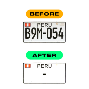 Adhesivo para matrículas de Peru - Símbolo "8"