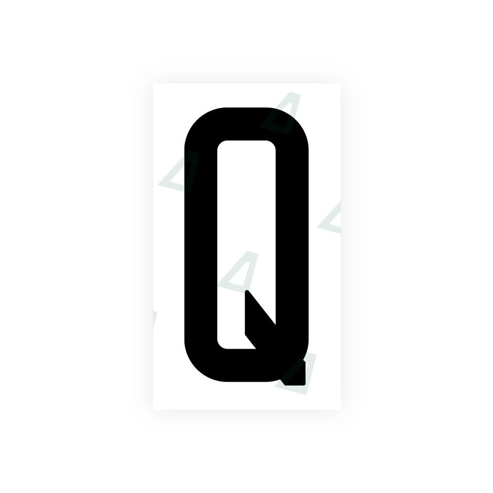 Nanofilm Ecoslick™ for US (New Jersey) license plates - Symbol "Q"