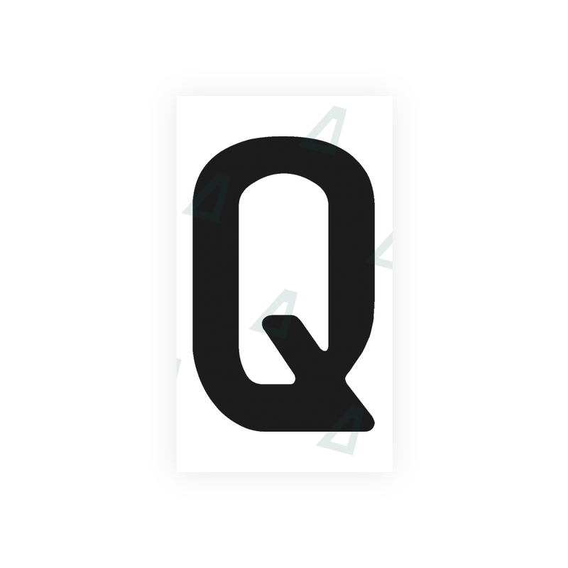 Adhesivo Alite para matrículas de Uruguay - Símbolo "Q"