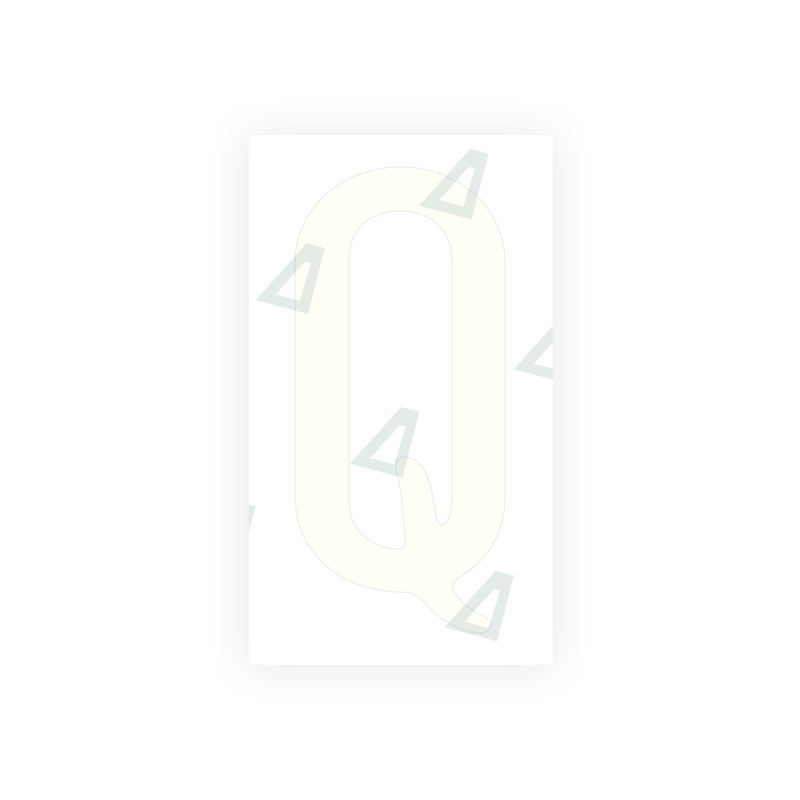 Nanofilm Ecoslick™ for US (California) license plates - Symbol "Q"