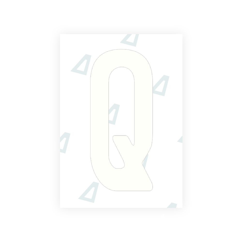 Pegatina Letra Q - Guatemala (2021 - versión actual)