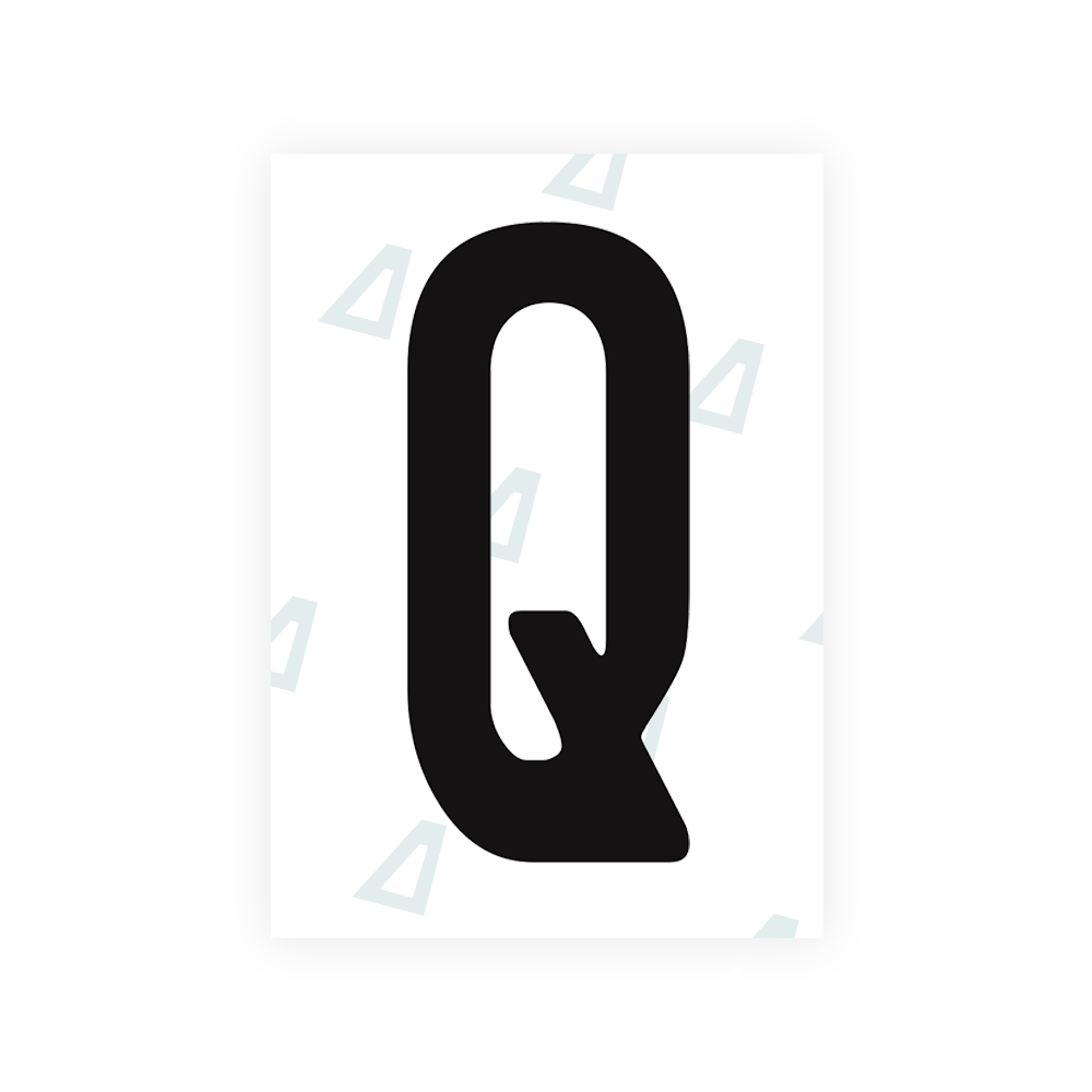 Pegatina Letra Q - Guatemala (2021 - versión actual)