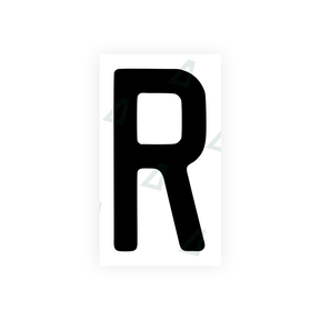 Autocollant pour plaques d'immatriculation Swiss - Symbole "R"