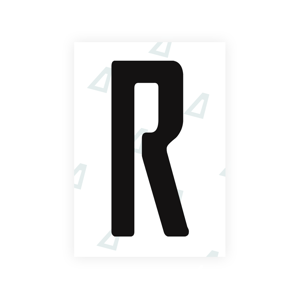 Adhesivo para matrículas de Peru - Símbolo "R"