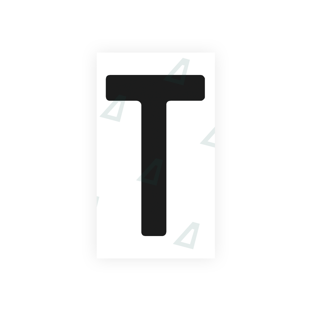 Alite sticker for Argentina license plates - "T" symbol 