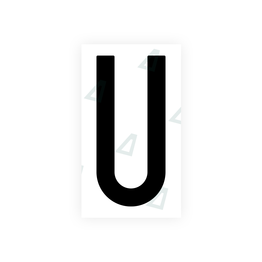 Nanofilm Ecoslick™ for US (New Jersey) license plates - Symbol "U"