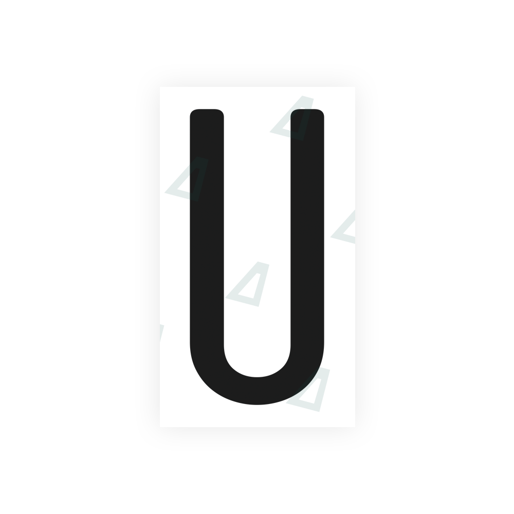 Nanofilm Ecoslick™ for US (California) license plates - Symbol "U" 