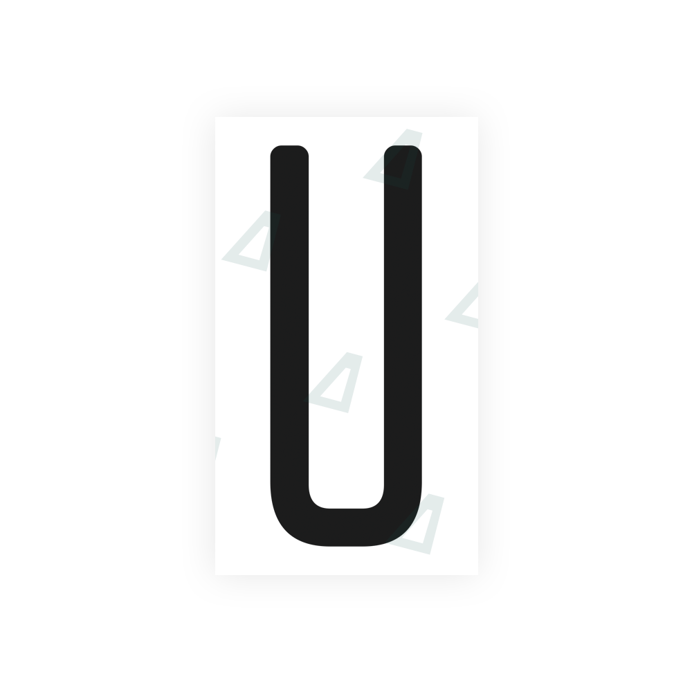 Nanofilm Ecoslick™ for US (North Carolina) license plates - Symbol "U"