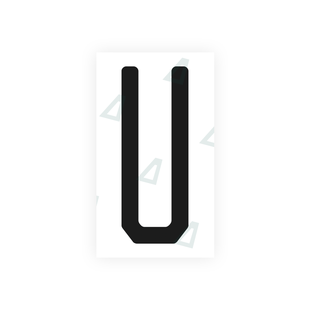 Nanofilm Ecoslick™ for US (Michigan) license plates - Symbol "U"