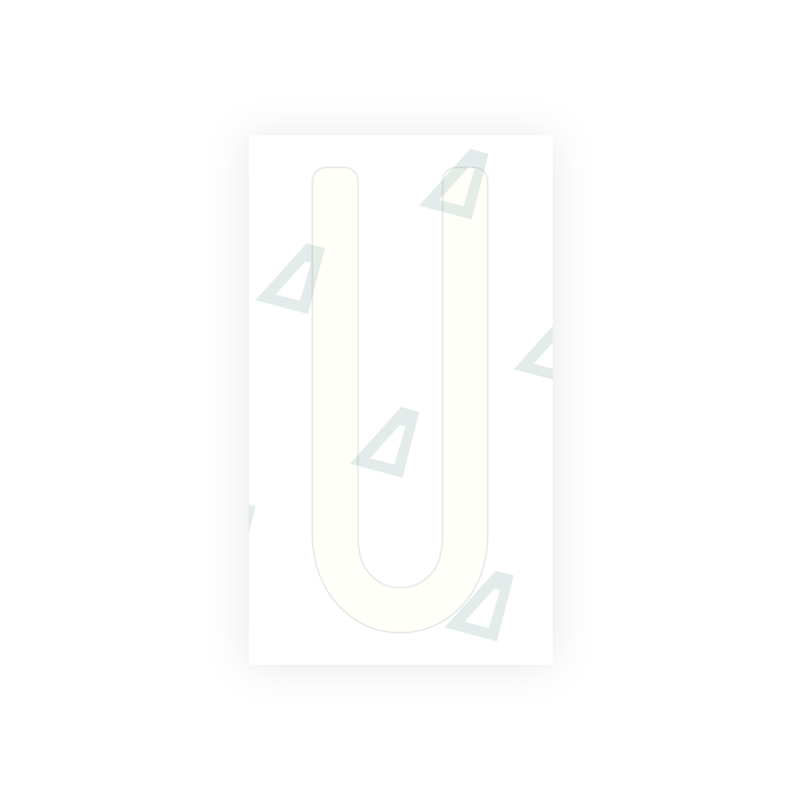 Nanofilm Ecoslick™ for US (Washington) license plates - Symbol "U"