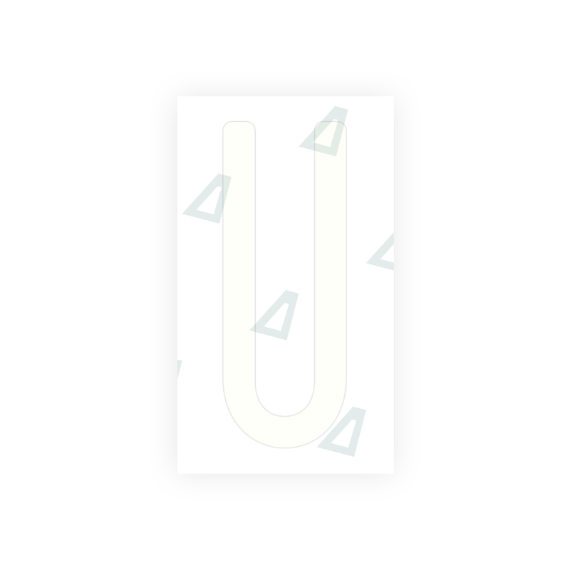 Nanofilm Ecoslick™ for US (Ohio) license plates - Symbol "U"