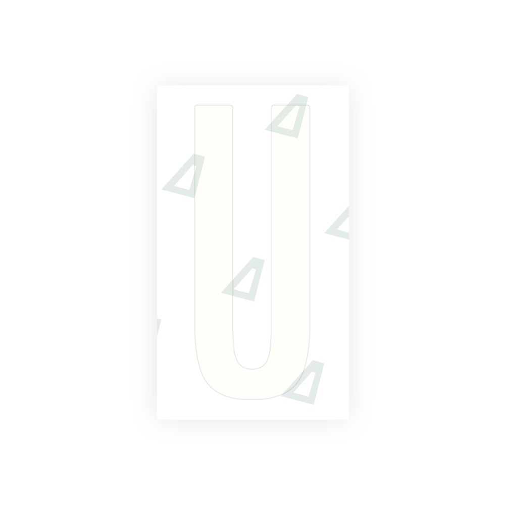 Sticker Letter U - Texas (2012 Version)