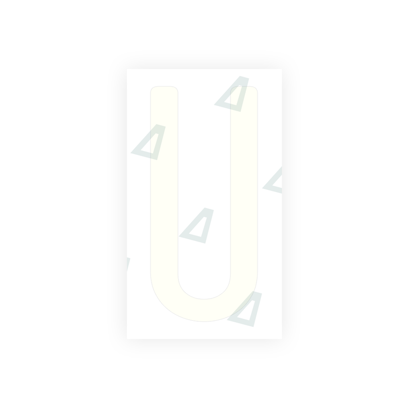 Nanofilm Ecoslick™ for US (California) license plates - Symbol "U"