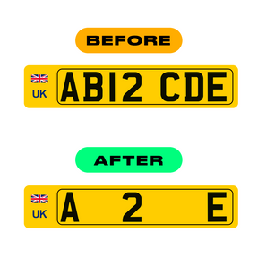 Nanofilm Ecoslick™ for UK license plates - Symbol "4" 