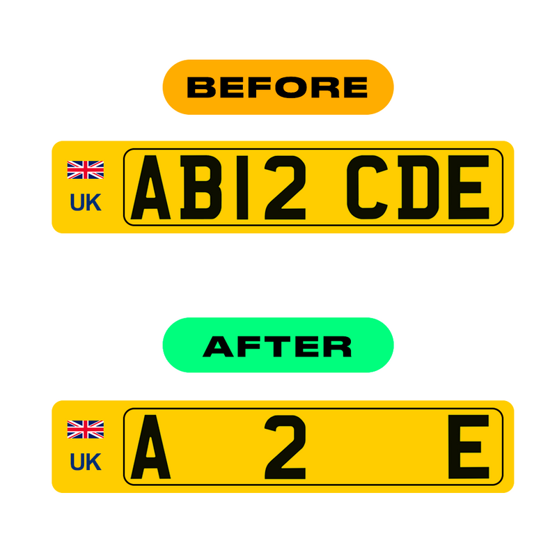 Nanofilm Ecoslick™ for UK license plates - Symbol "4"