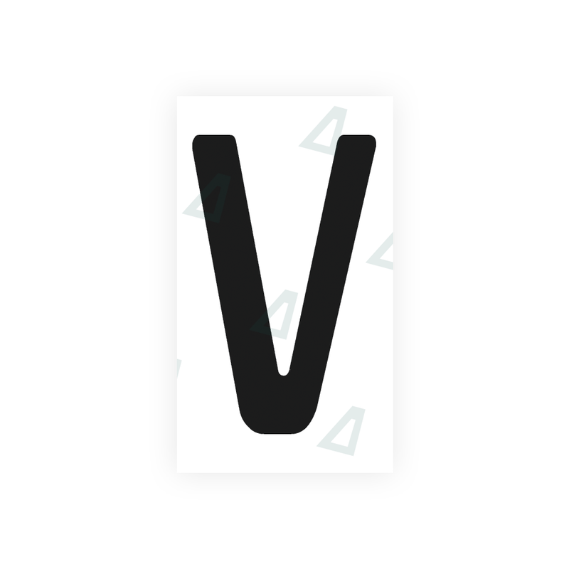 Alite sticker for Uruguay license plates - "V" symbol 