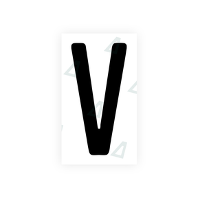 Autocollant pour plaques d'immatriculation Swiss - Symbole "V"