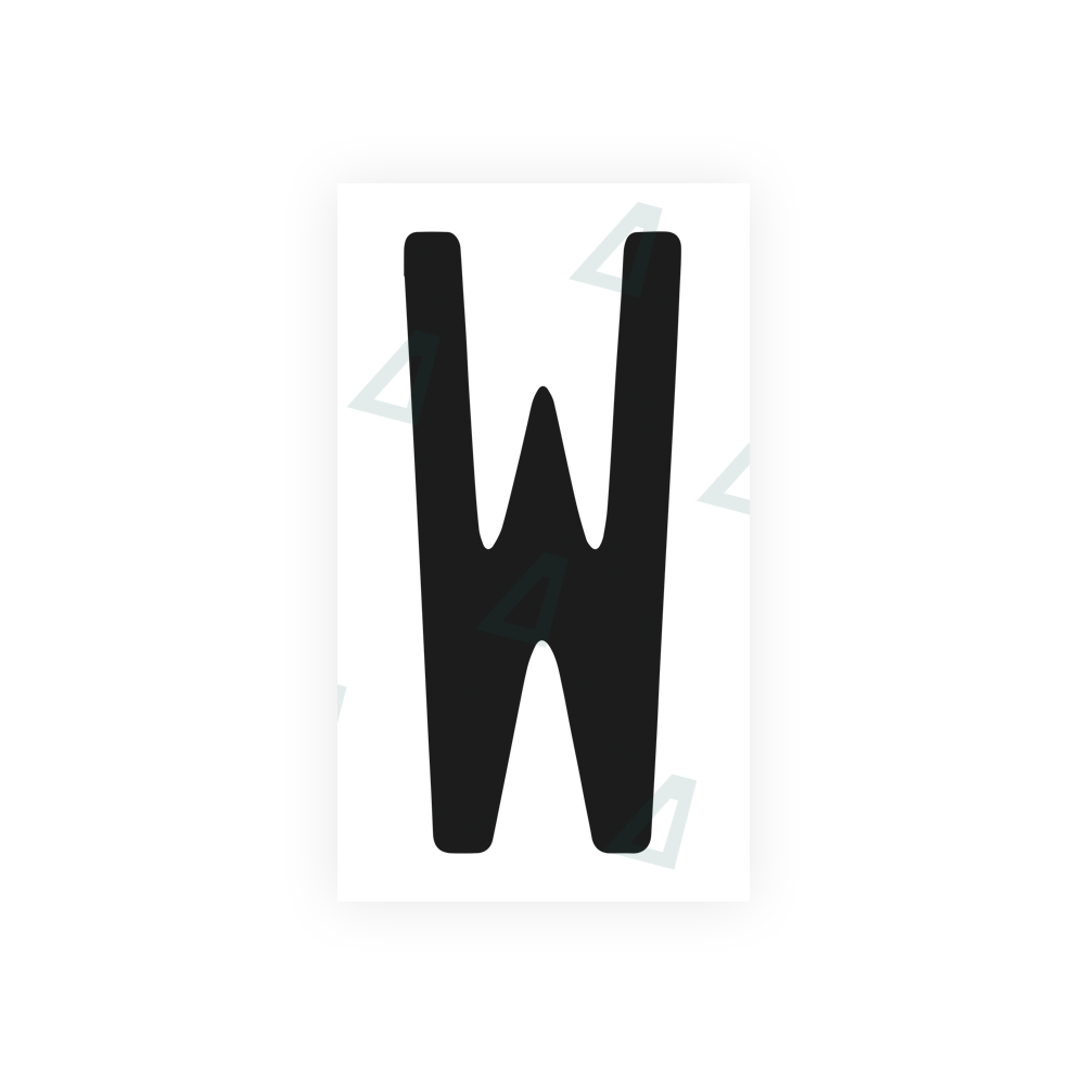 Nanofilm Ecoslick™ for US (Florida) license plates - Symbol "W" 