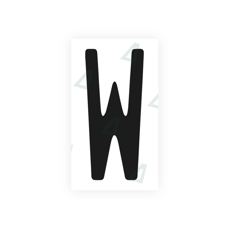 Nanofilm Ecoslick™ for US (Pennsylvania) license plates - Symbol "W"