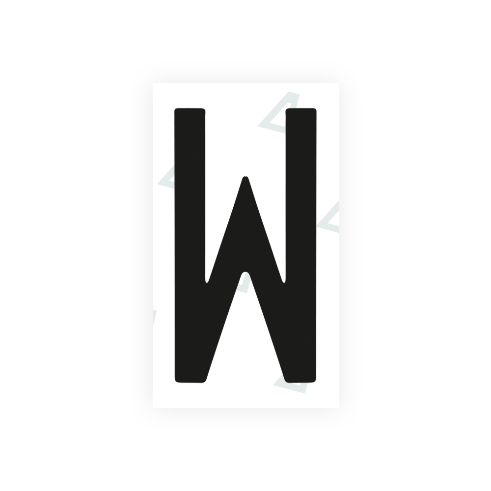 Nanofilm Ecoslick™ for mexican license plates - Symbol "W" 