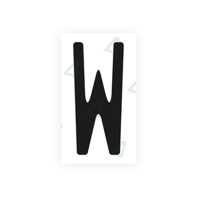 Nanofilm Ecoslick™ for US (Michigan) license plates - Symbol "W"