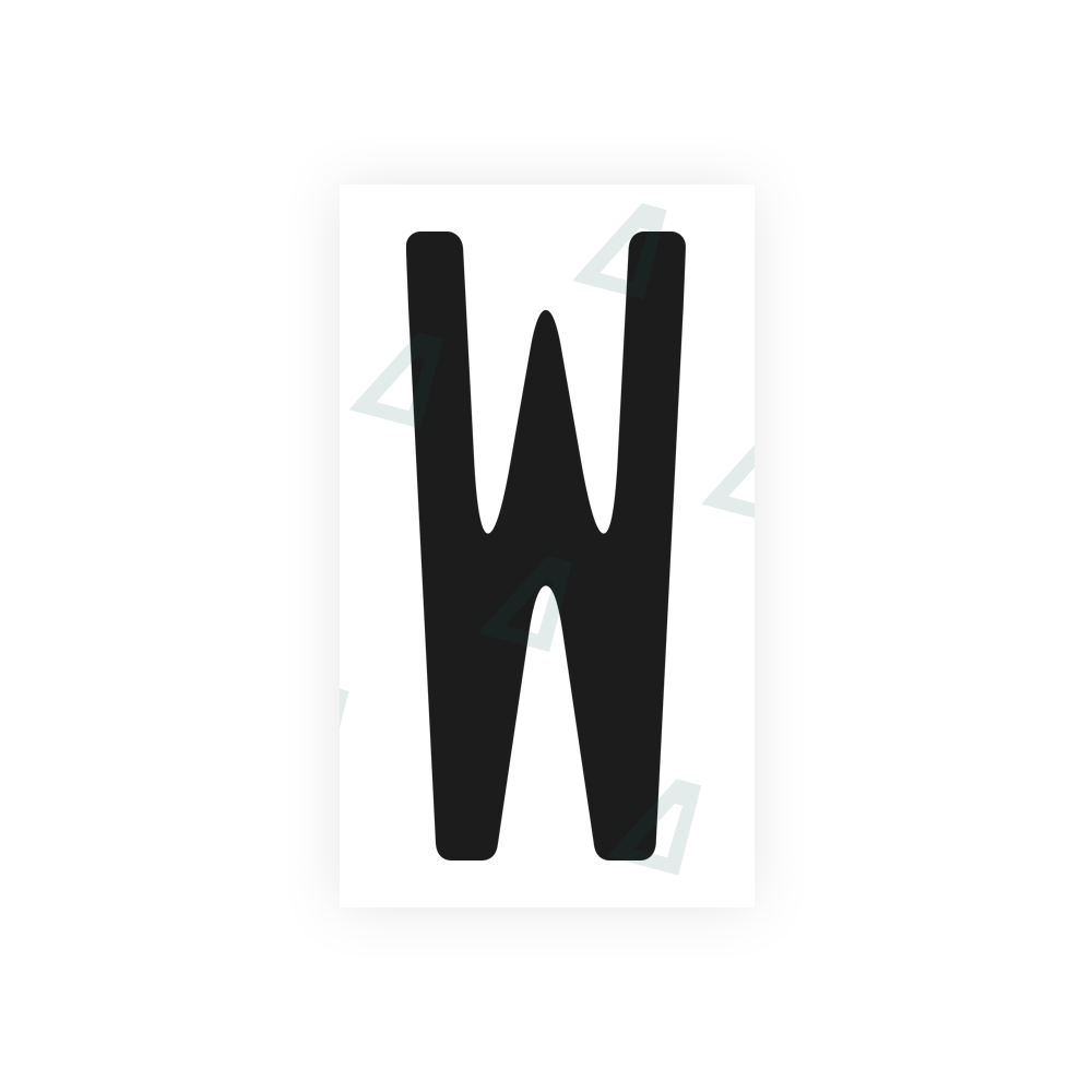 Nanofilm Ecoslick™ for US (North Carolina) license plates - Symbol "W"