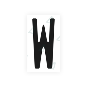 Nanofilm Ecoslick™ for US (North Carolina) license plates - Symbol "W"