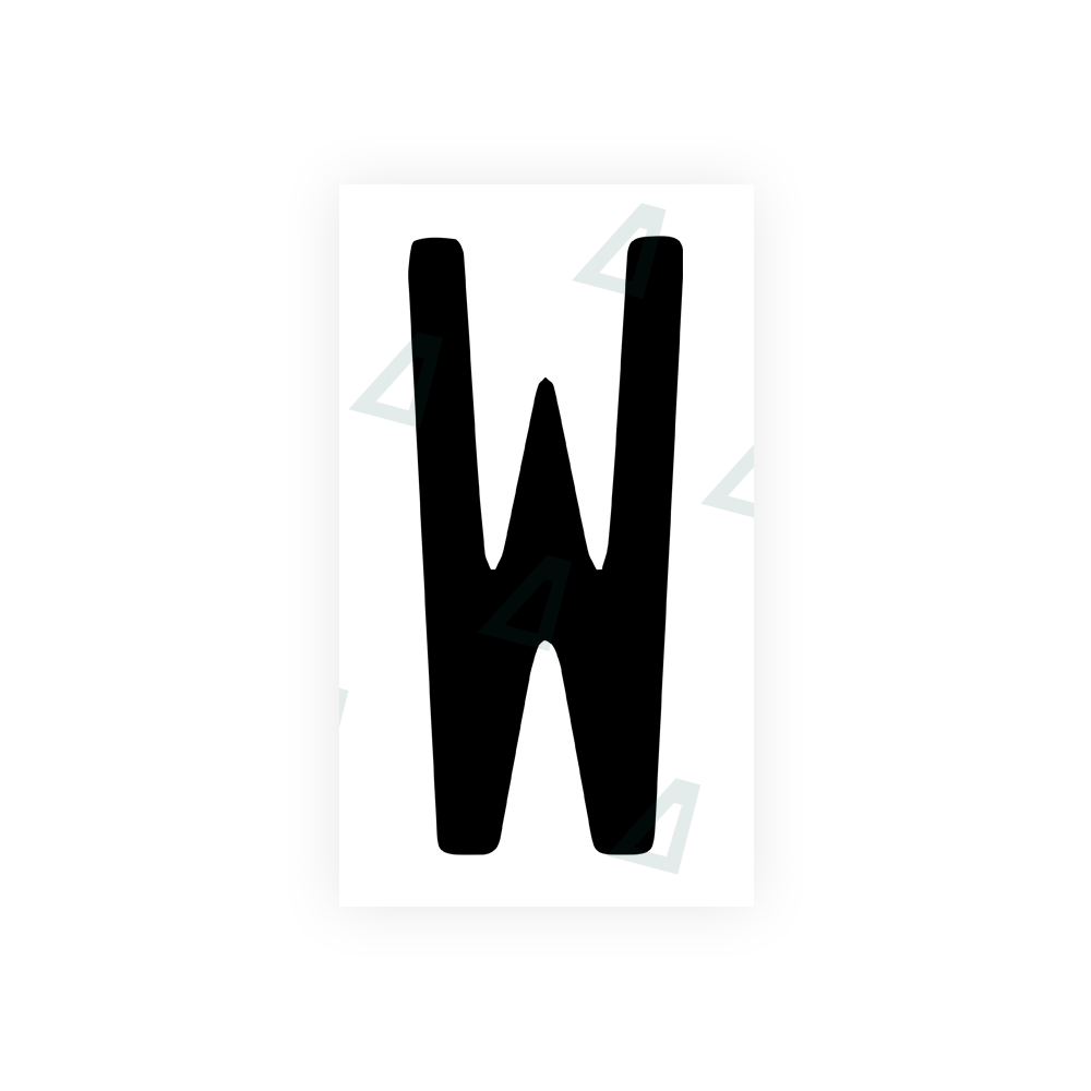 Nanofilm Ecoslick™ for US (Illinois) license plates - Symbol "W"