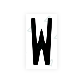 Nanofilm Ecoslick™ for US (Illinois) license plates - Symbol "W"