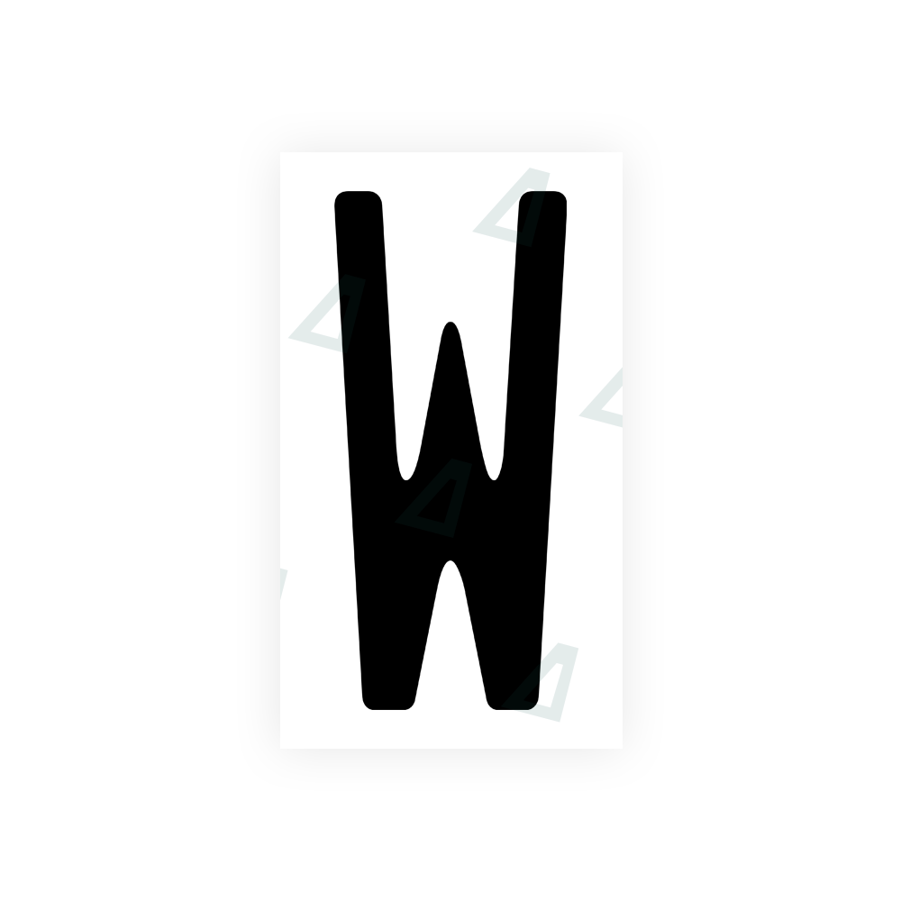 Nanofilm Ecoslick™ for US (Wisconsin) license plates - Symbol "W"