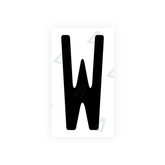 Nanofilm Ecoslick™ for US (Wisconsin) license plates - Symbol "W"