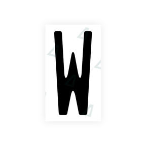 Nanofilm Ecoslick™ for US (Wisconsin) license plates - Symbol "W"