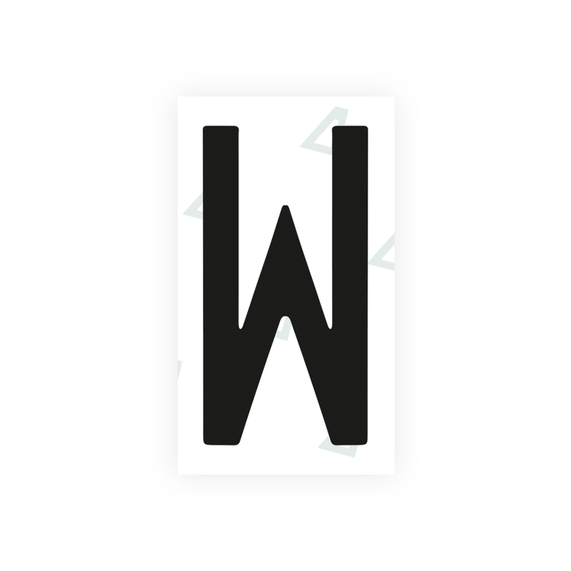 Nanofilm Ecoslick™ for mexican license plates - Symbol "W"