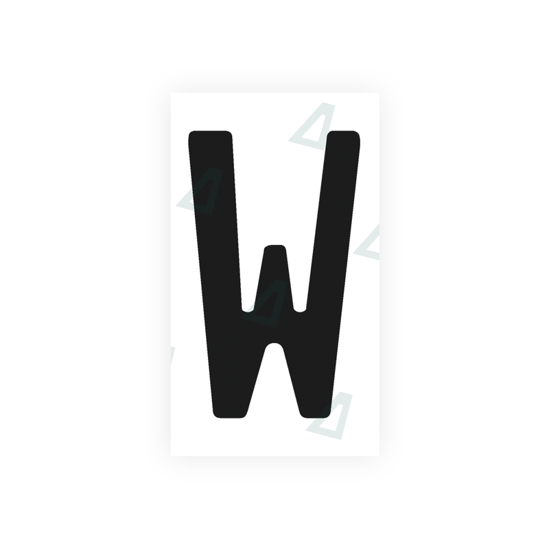 Alite sticker for Uruguay license plates - "W" symbol 