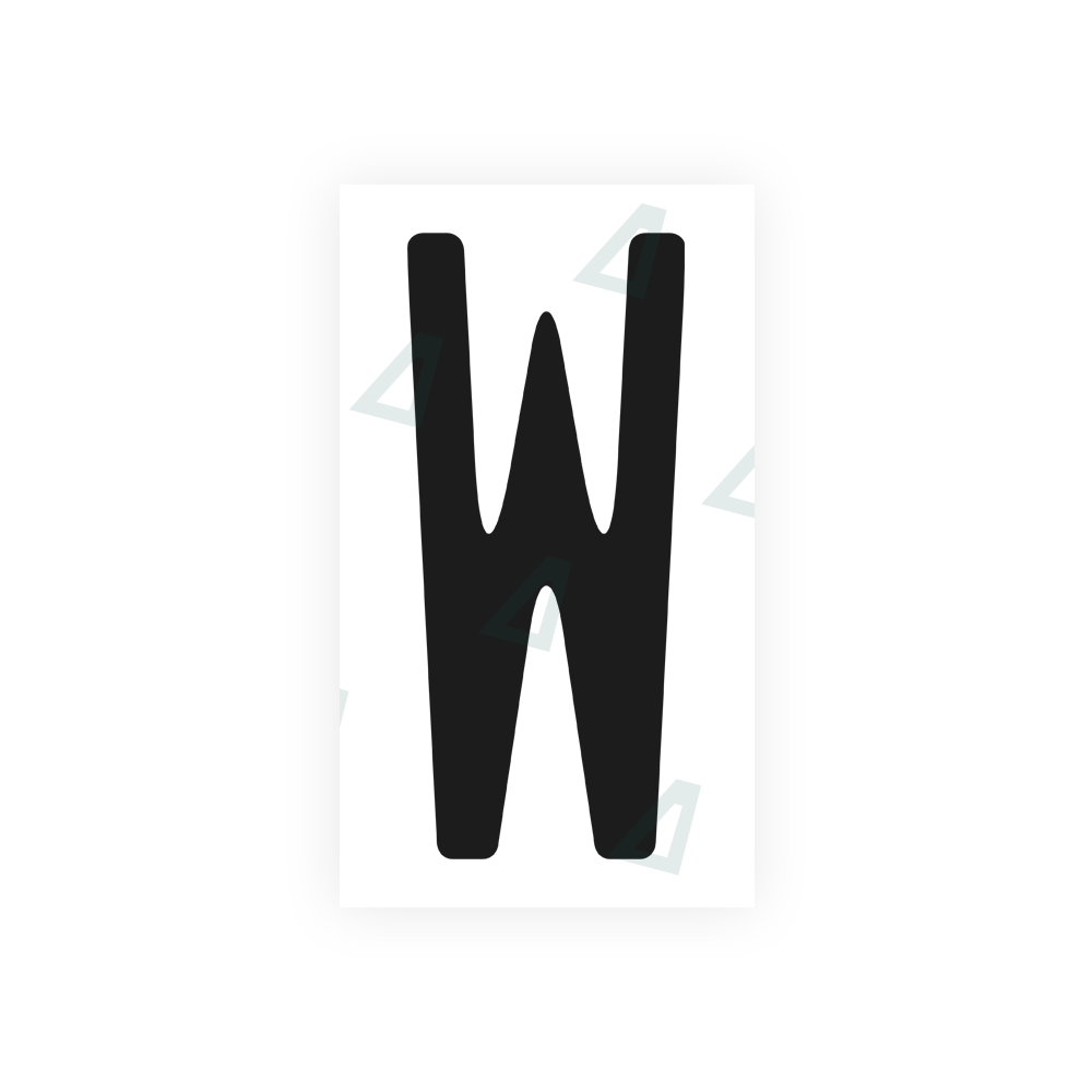 Nanofilm Ecoslick™ for US (Washington) license plates - Symbol "W"