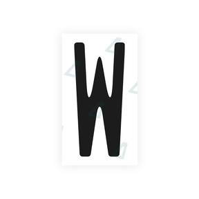 Nanofilm Ecoslick™ for US (Washington) license plates - Symbol "W"