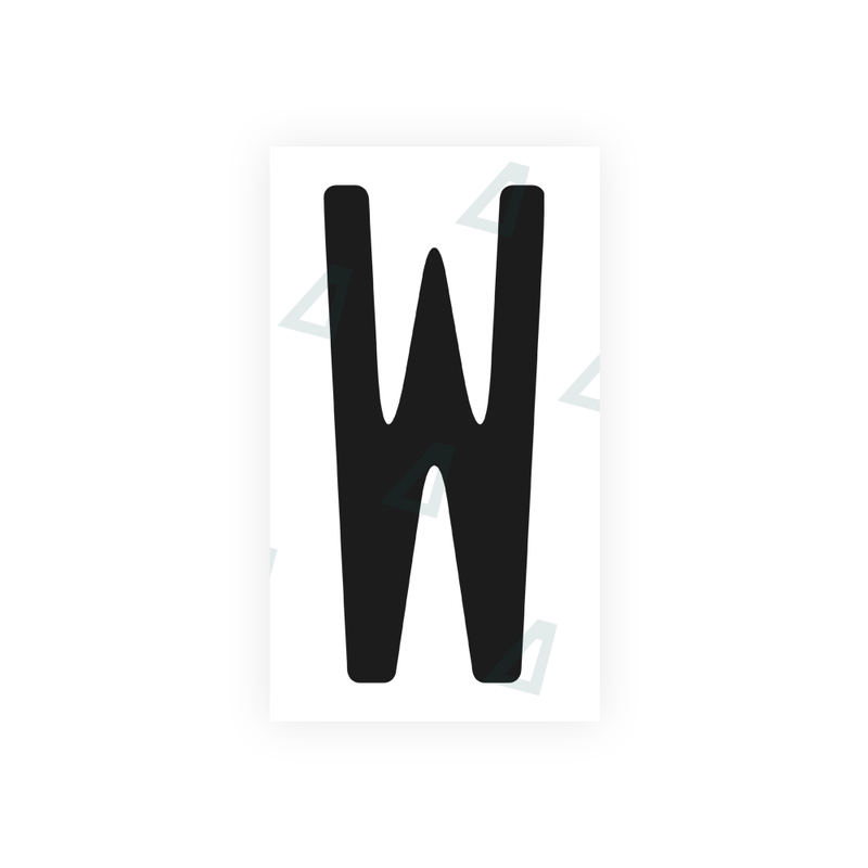 Nanofilm Ecoslick™ for US (Washington) license plates - Symbol "W"