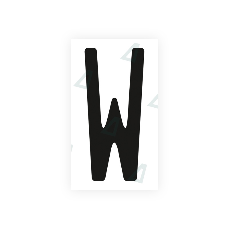 Nanofilm Ecoslick™ for US (Ohio) license plates - Symbol "W"
