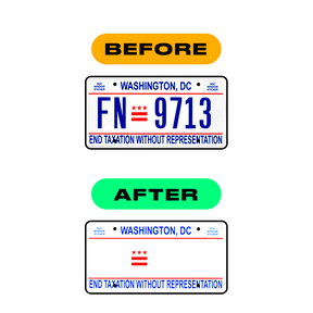 Letter J Sticker - Washington D.C (Current Version)