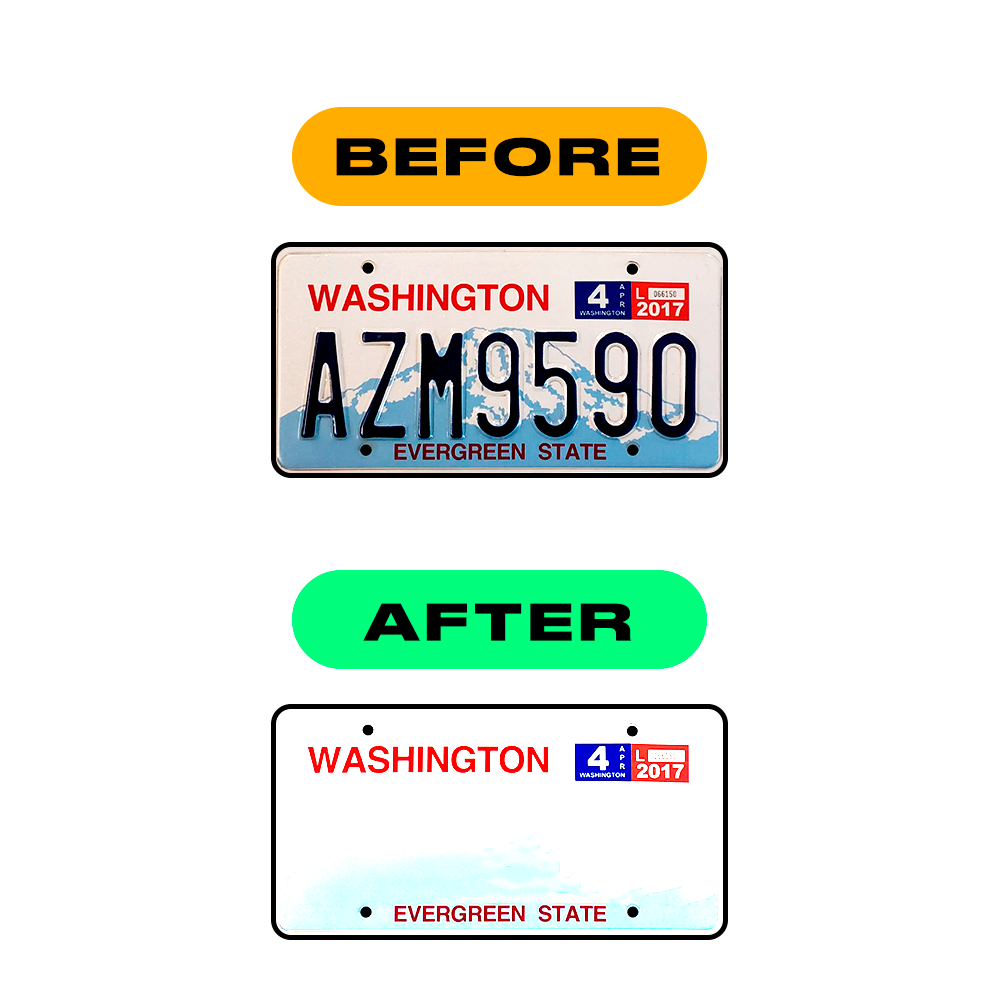 Letter H Sticker - Washington State (Current Version)