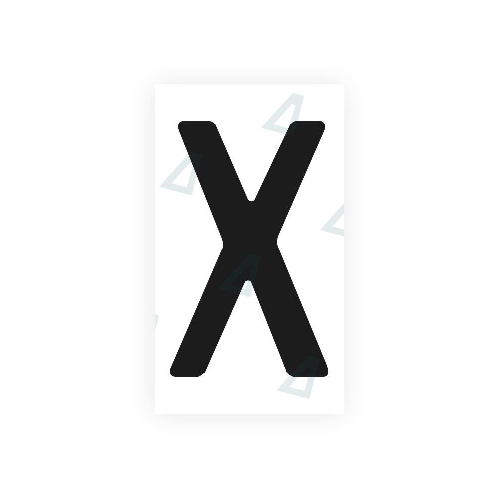 Alite sticker for Argentina license plates - "X" symbol 